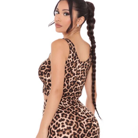 2-Piece Leopard Midi Skirt Set (Medium) - Picture 3 of 4